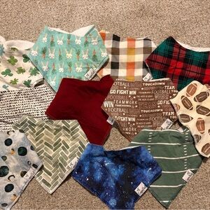Colorful Patterned Kids Bandana Bibs Set